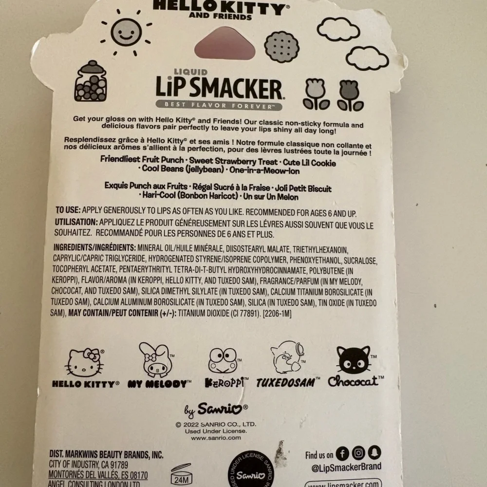 NWT Lip Smacker Hello Kitty & Friends Liquid Lip Gloss Party Pack